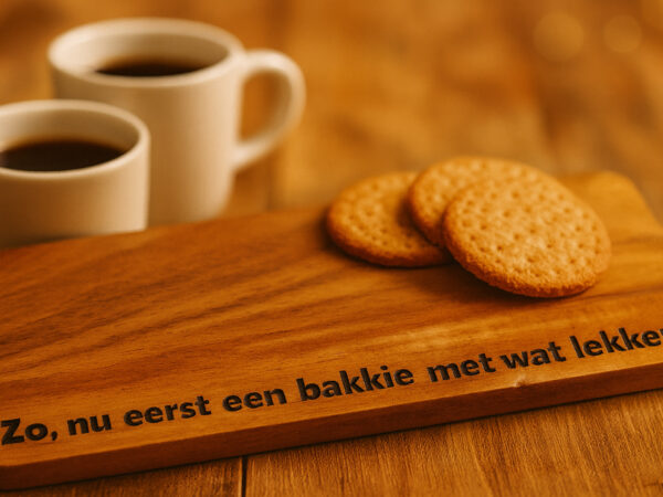 Koffieplank Nu eerst een bakkie sfeer Koffieplankje / Borrelplankje