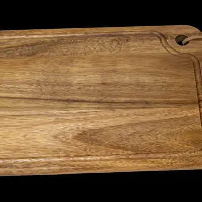 houten snijplank met gravure real men play with fire, BBQ serveerplank hout 33x23 cm, cadeau voor grillmaster of barbecue liefhebber