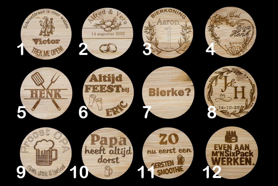 ronde flessenopeners jpg DeMeesterbrander Ronde flessenopener