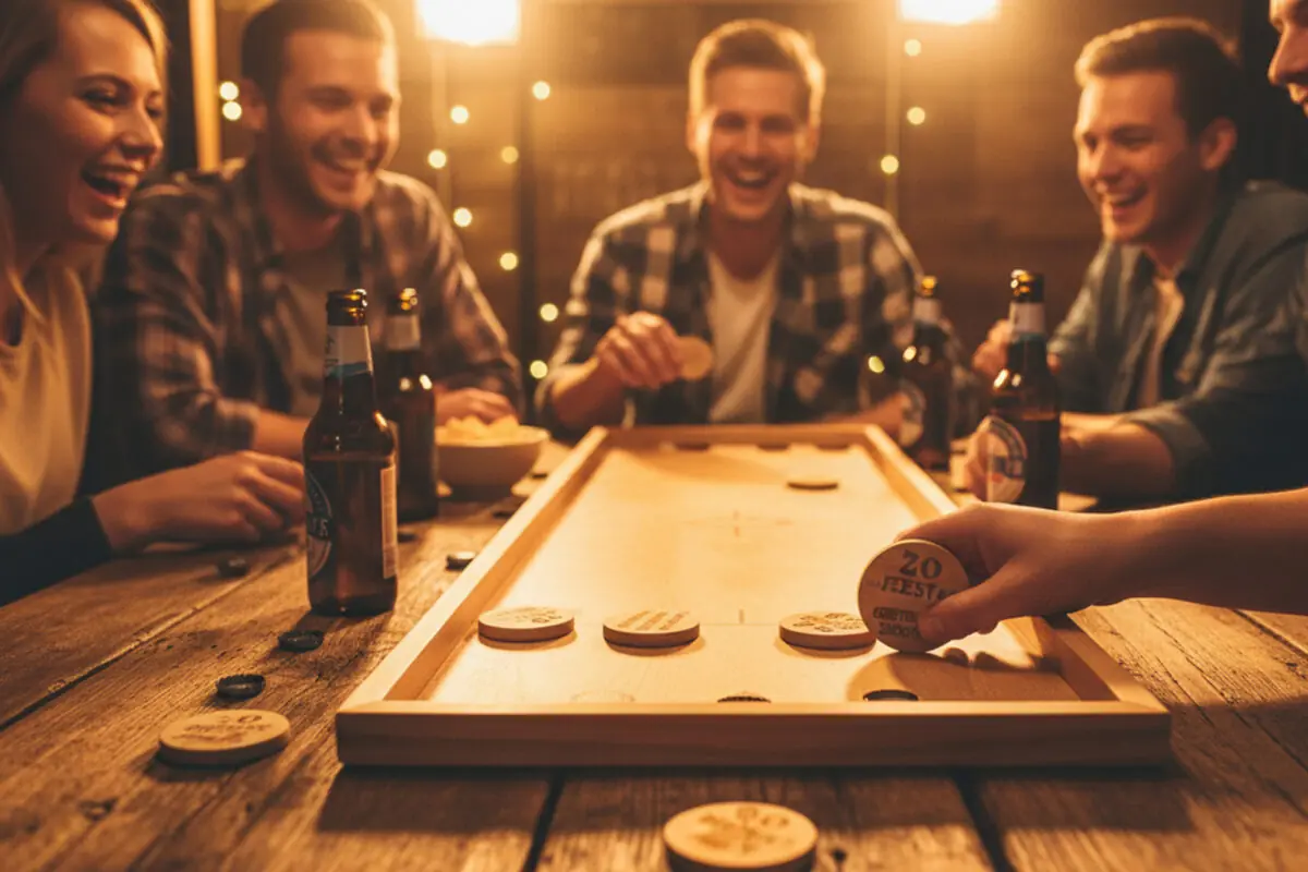Ronde houten bieropener met gegraveerde tekst, gemaakt van bamboe met metalen onderzijde. Ambachtelijk gegraveerd door De Meesterbrander.